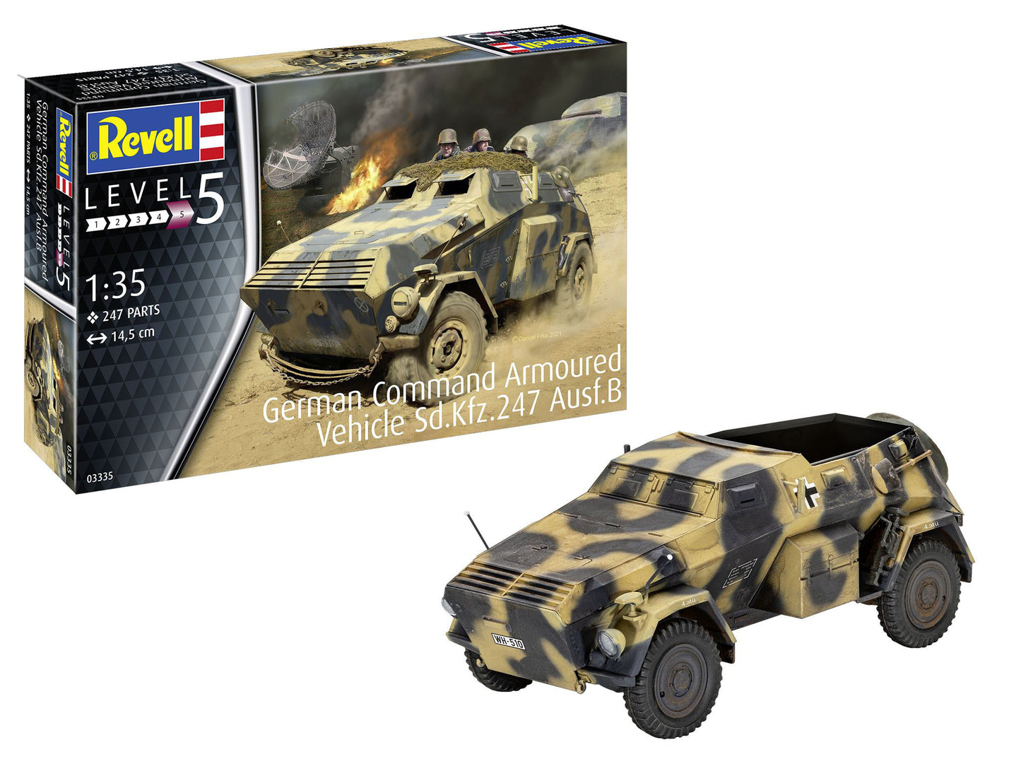 Revell 03335 1:35 Sd.Kfz.247 Ausf.B German Command Armoured Vehicle