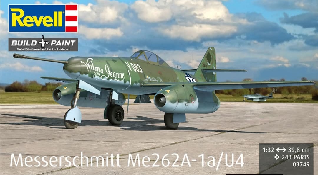 Revell 03749 1:32 Messerschmitt Me-262A-1a/U4 New Parts conversion.