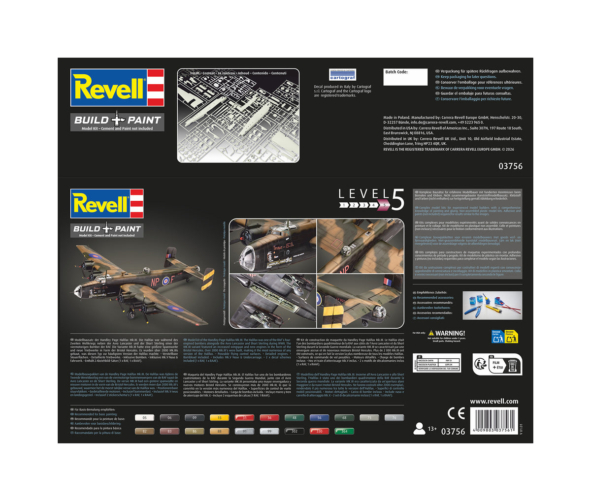 Revell 03756 1:72 Handley Page Halifax B.MkIII