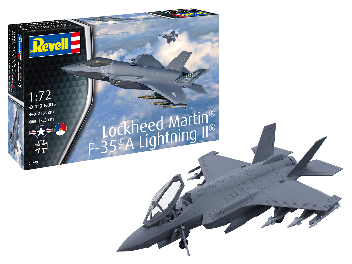 Revell 03799 1:72 Lockheed-Martin F-35A Lightning II NEW TOOLING