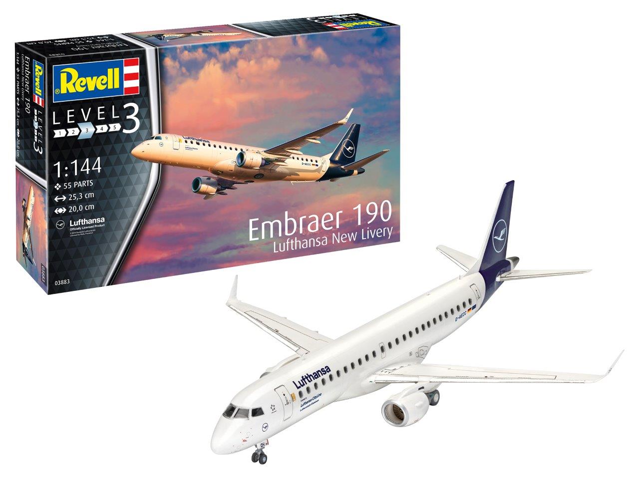 Revell 03883 1:144 Embraer 190 Luthansa New livery