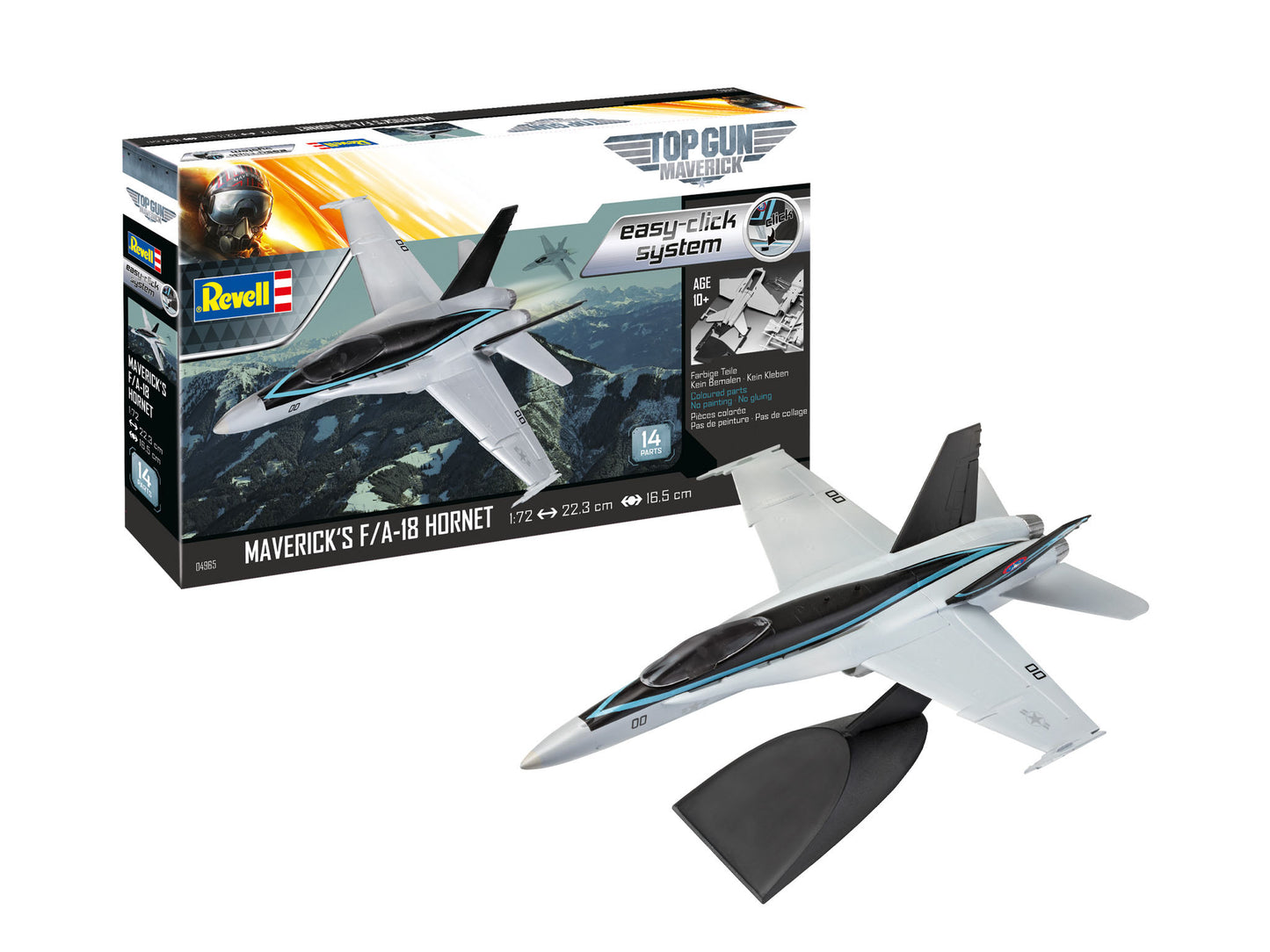 Revell 04965 1:72 Top Gun Maverick McDonnell-Douglas F/A-18 Hornet (Easy-Click System)