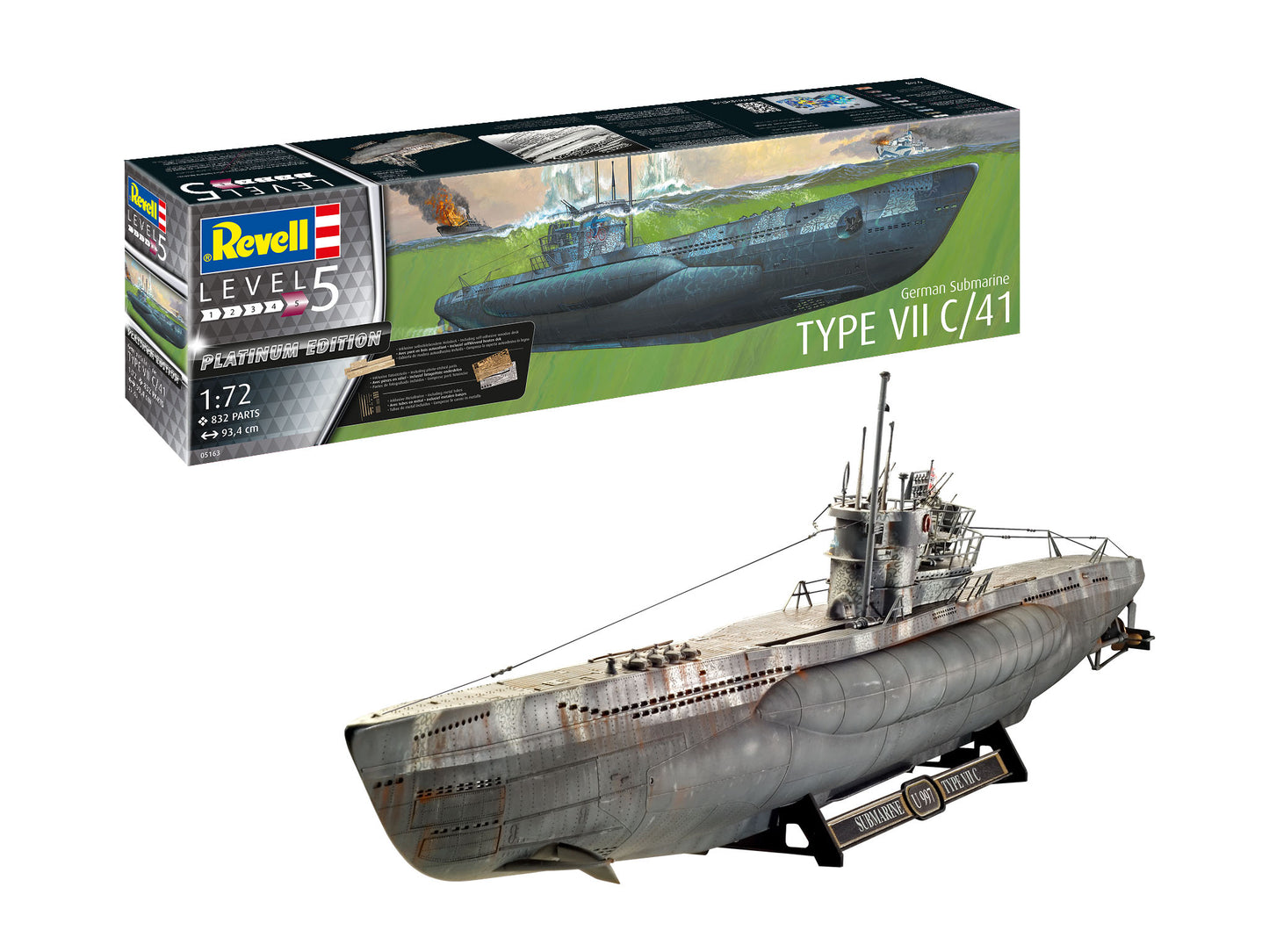 Revell 05163 1:72 Typ VIIC/41 German Submarine