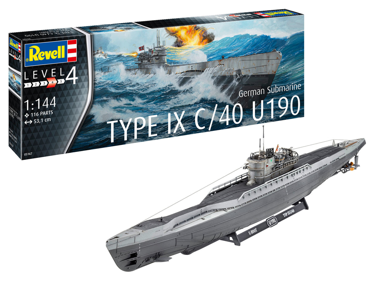 Revell 05167 1:144 German Submarine Type IX C/40 (U190)