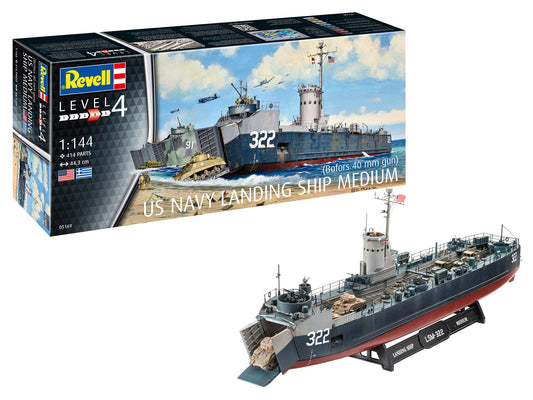 Revell 05169 1:144 US Navy Landing Ship Medium (Bofors 40mm Gun)