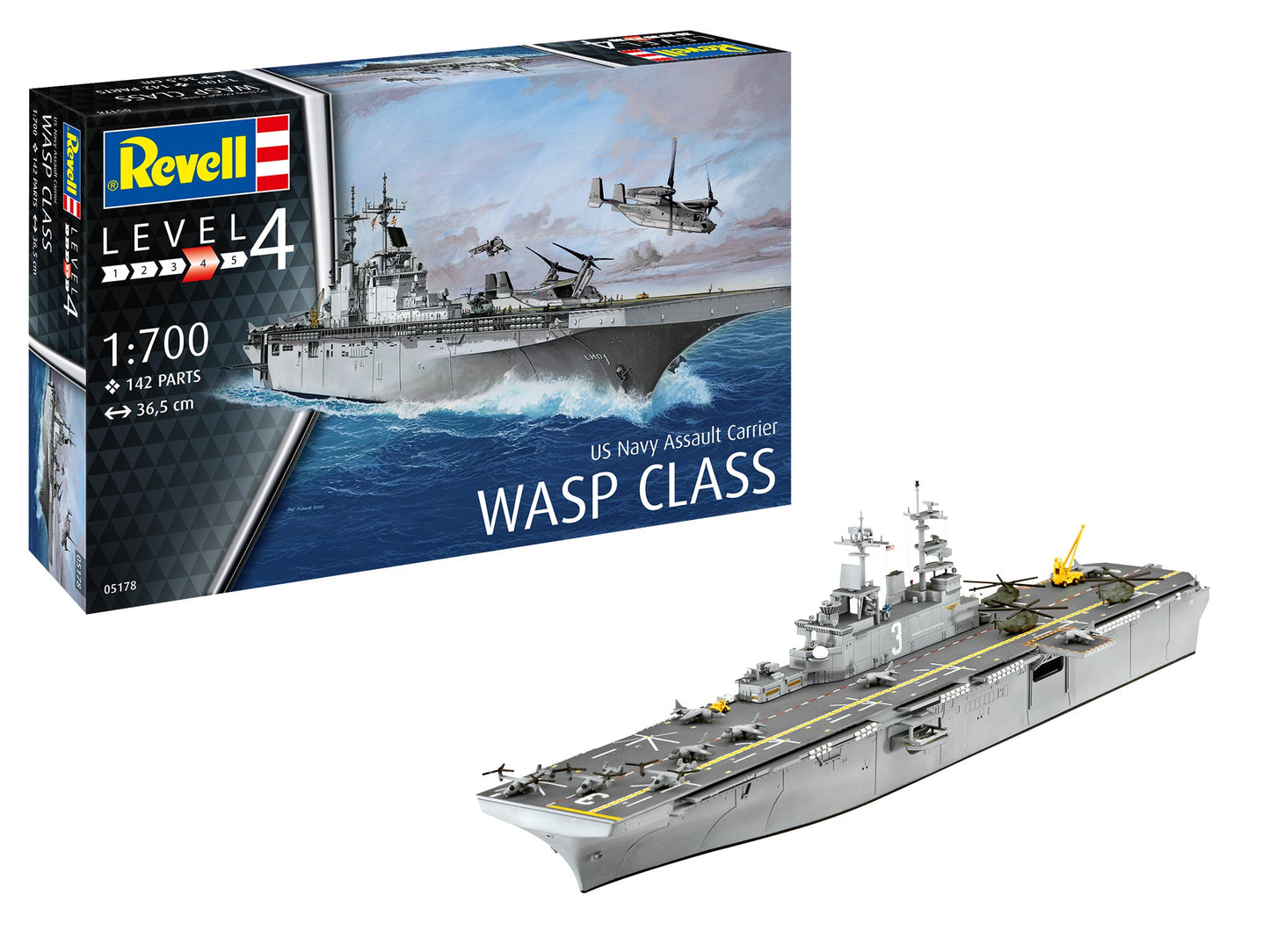 Revell 05178 1:700 Wasp Class US Navy Assault Carrier