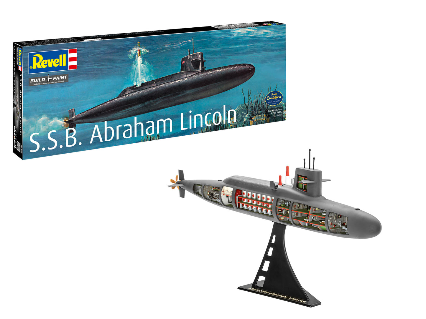 Revell 05185 1:253 SSB Abraham Lincoln with Interior