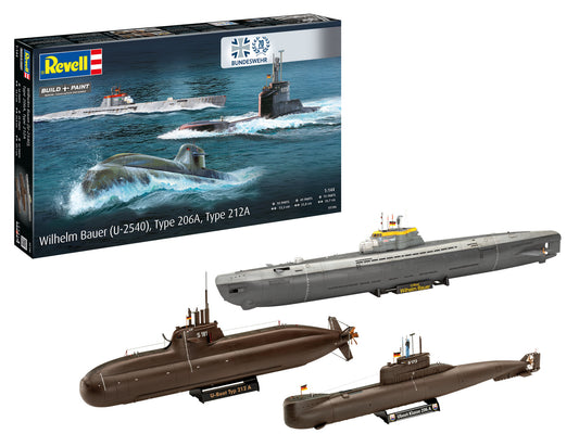Revell 05186 1:144 70 Years Bundeswehr: Wilhelm Bauer, Class 2 Submarines