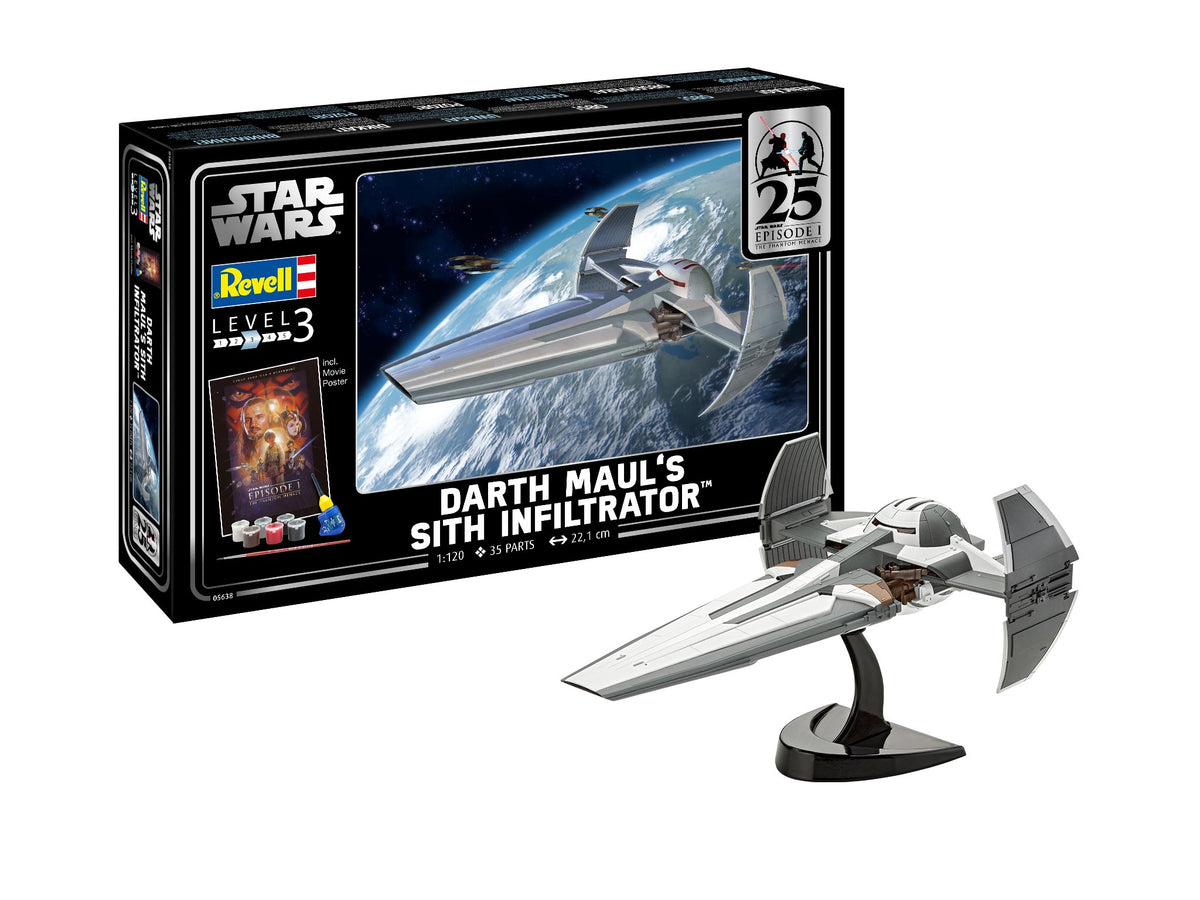 Revell 05638 1:120 Gift Set Darth Maul's Sith Infiltrator: EP1 25th Anniversary