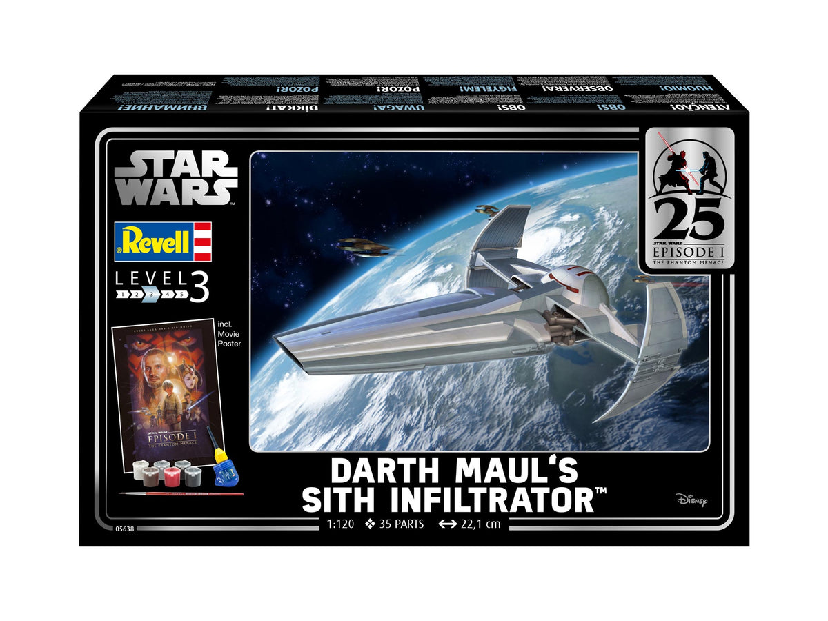 Revell 05638 1:120 Gift Set Darth Maul's Sith Infiltrator: EP1 25th Anniversary