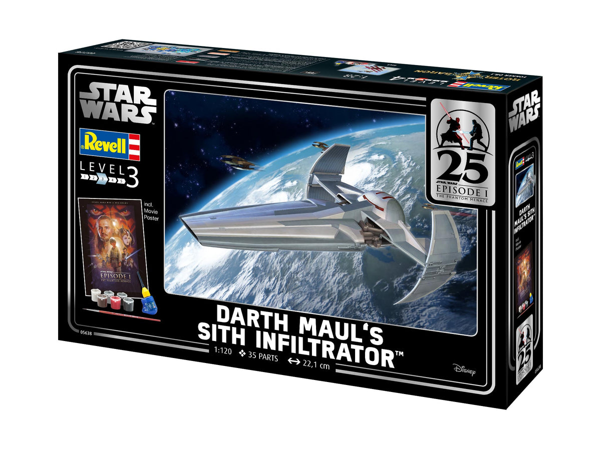 Revell 05638 1:120 Gift Set Darth Maul's Sith Infiltrator: EP1 25th Anniversary