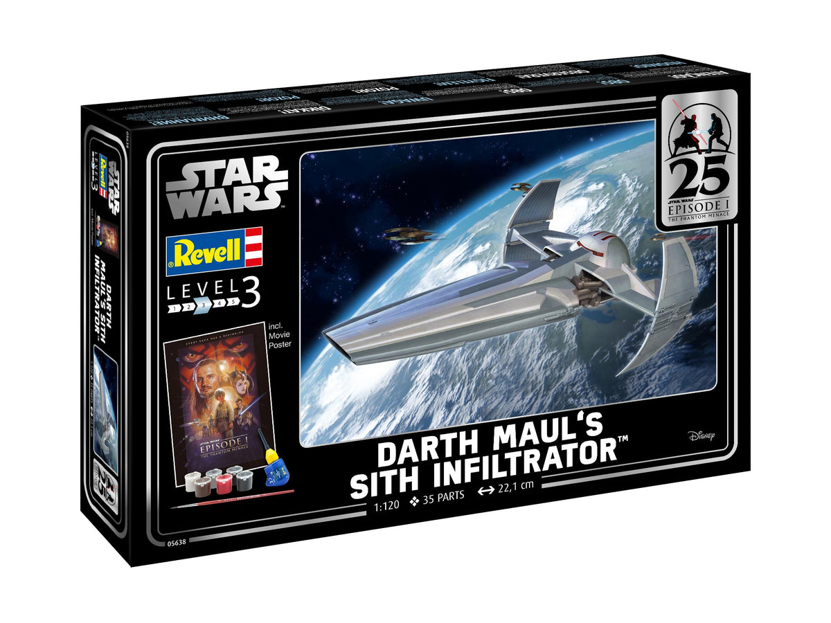 Revell 05638 1:120 Gift Set Darth Maul's Sith Infiltrator: EP1 25th Anniversary