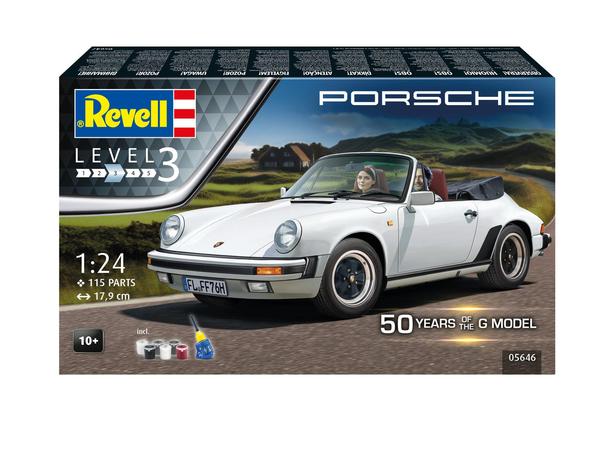 Revell 05646 1:24 Gift Set Porsche 911 G-Model Cabrio 50th Anniversary