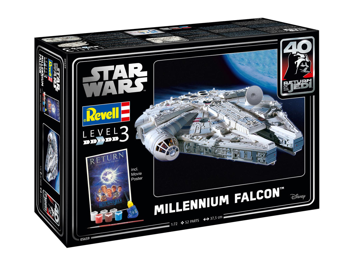 Revell 05659 1:72 Gift Set 'Millennium Falcon' Return of the Jedi 40th Anniversary