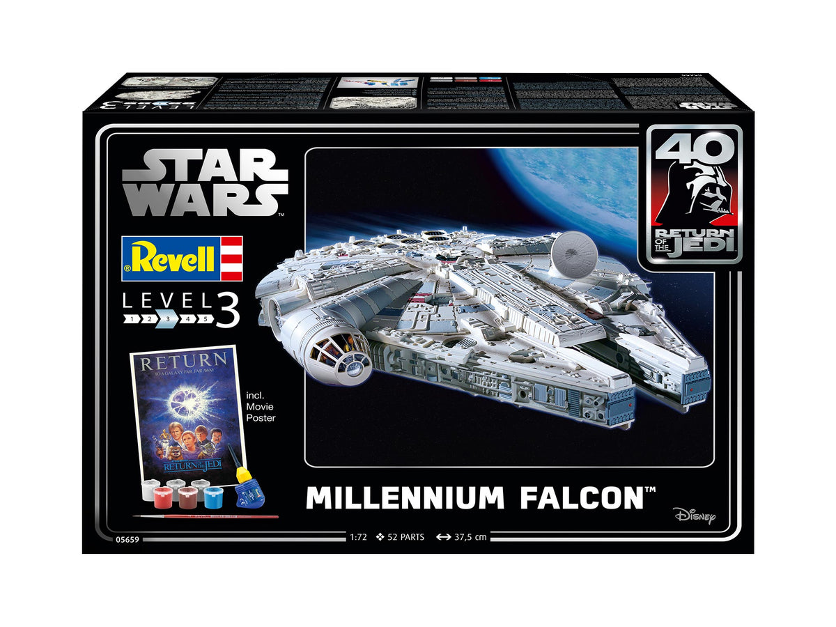 Revell 05659 1:72 Gift Set 'Millennium Falcon' Return of the Jedi 40th Anniversary