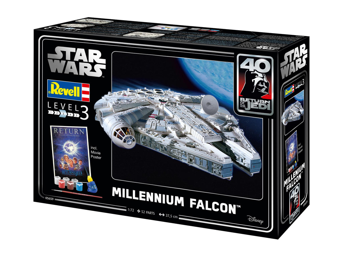Revell 05659 1:72 Gift Set 'Millennium Falcon' Return of the Jedi 40th Anniversary
