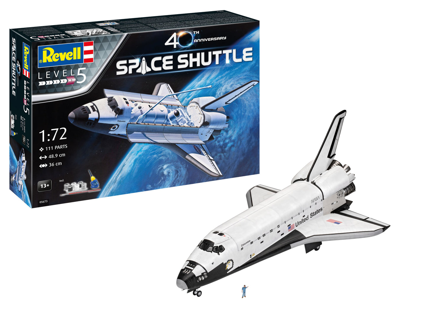 Revell 05673 1:72 Space Shuttle 40th Anniversary Gift Set