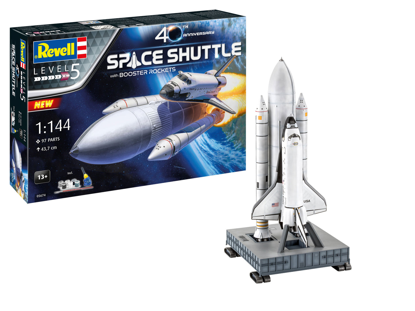 Revell 05674 1:144 Space Shuttle & Booster Rockets 40th Anniversary Gift Set