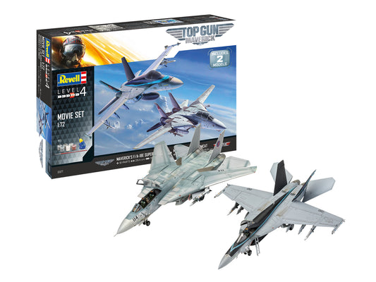 Revell 05677 1:72 Top Gun Maverick F/A-18 Hornet & F-14D Tomcat Gift Set (Easy-Click System)