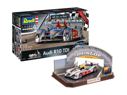 Revell 05682 1:24 Audi R10 TDI "Le Mans" & 3D Puzzle Diorama Gift Set