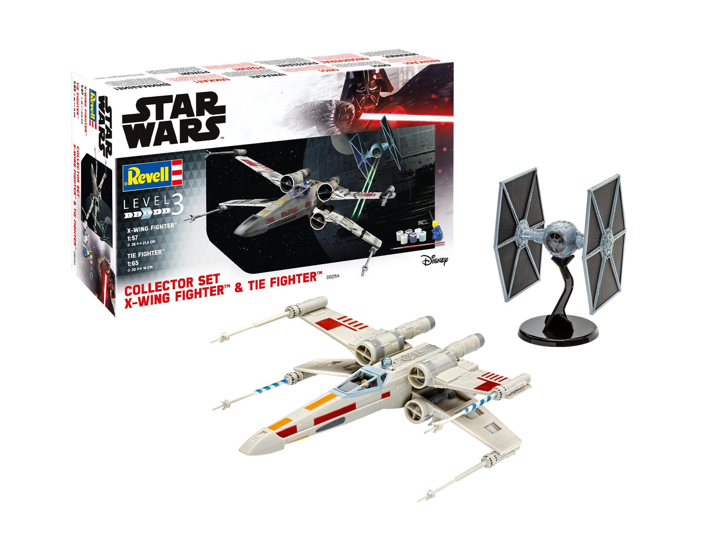 Revell 06054 1:58 Star Wars X-Wing Fighter & TIE Fighter Collector Gift Set