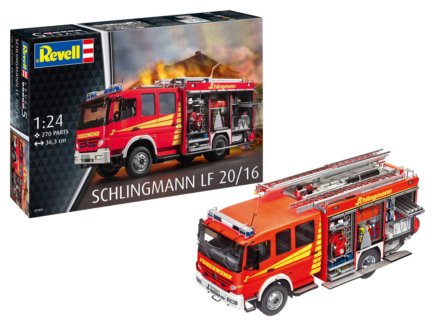 Revell 07404 1:24 Schlingmann LF 20/16 Mercedes-Benz Atego 1529 AF Fire Engine