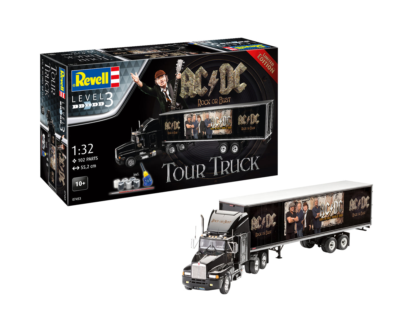 Revell 07453 1:32 AC/DC Rock or Bust Tour Truck Gift Set Limited Edition