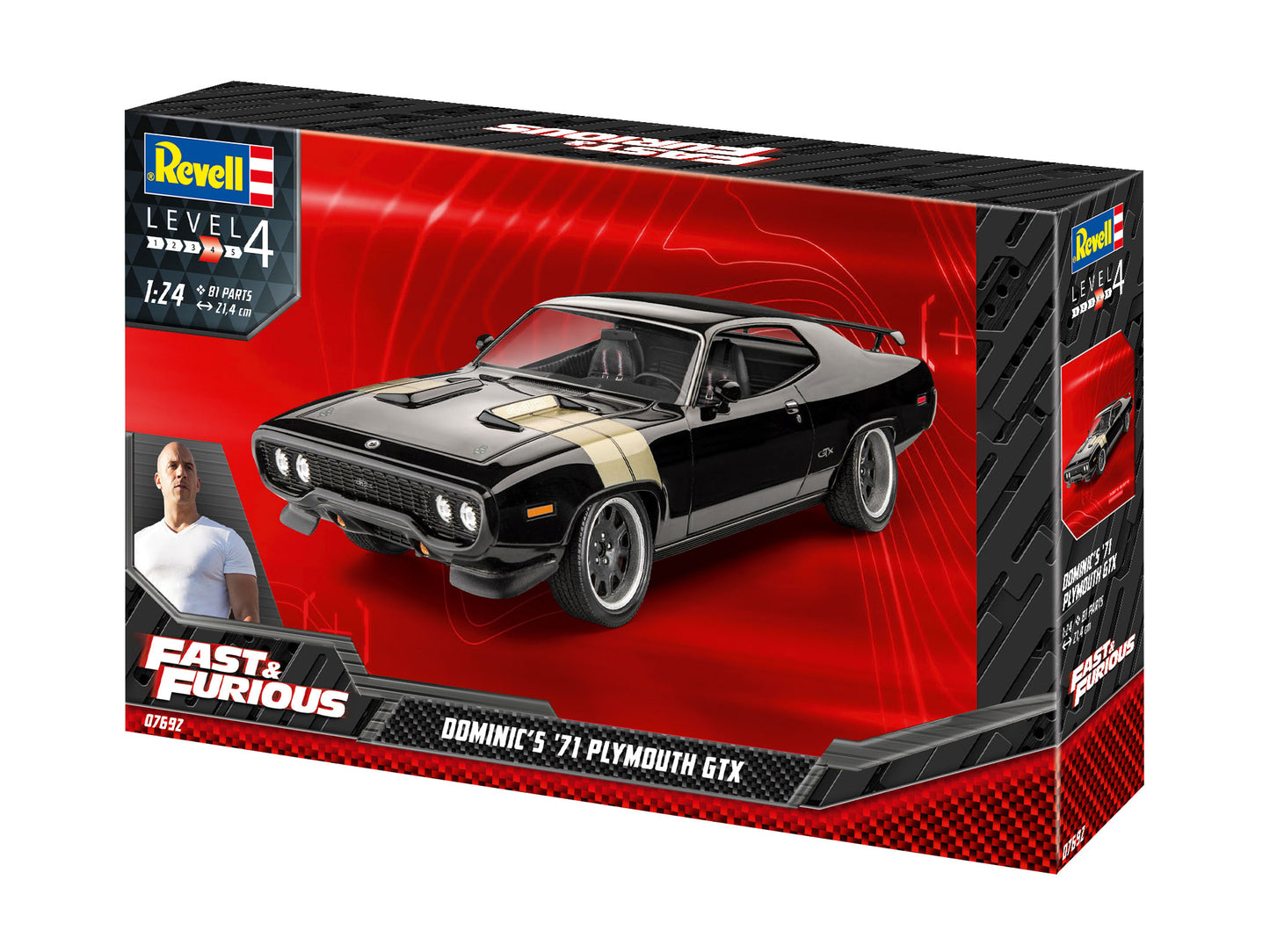 Revell 07692 1:24 Dominics 1971 Plymouth GTX Fast and Furious