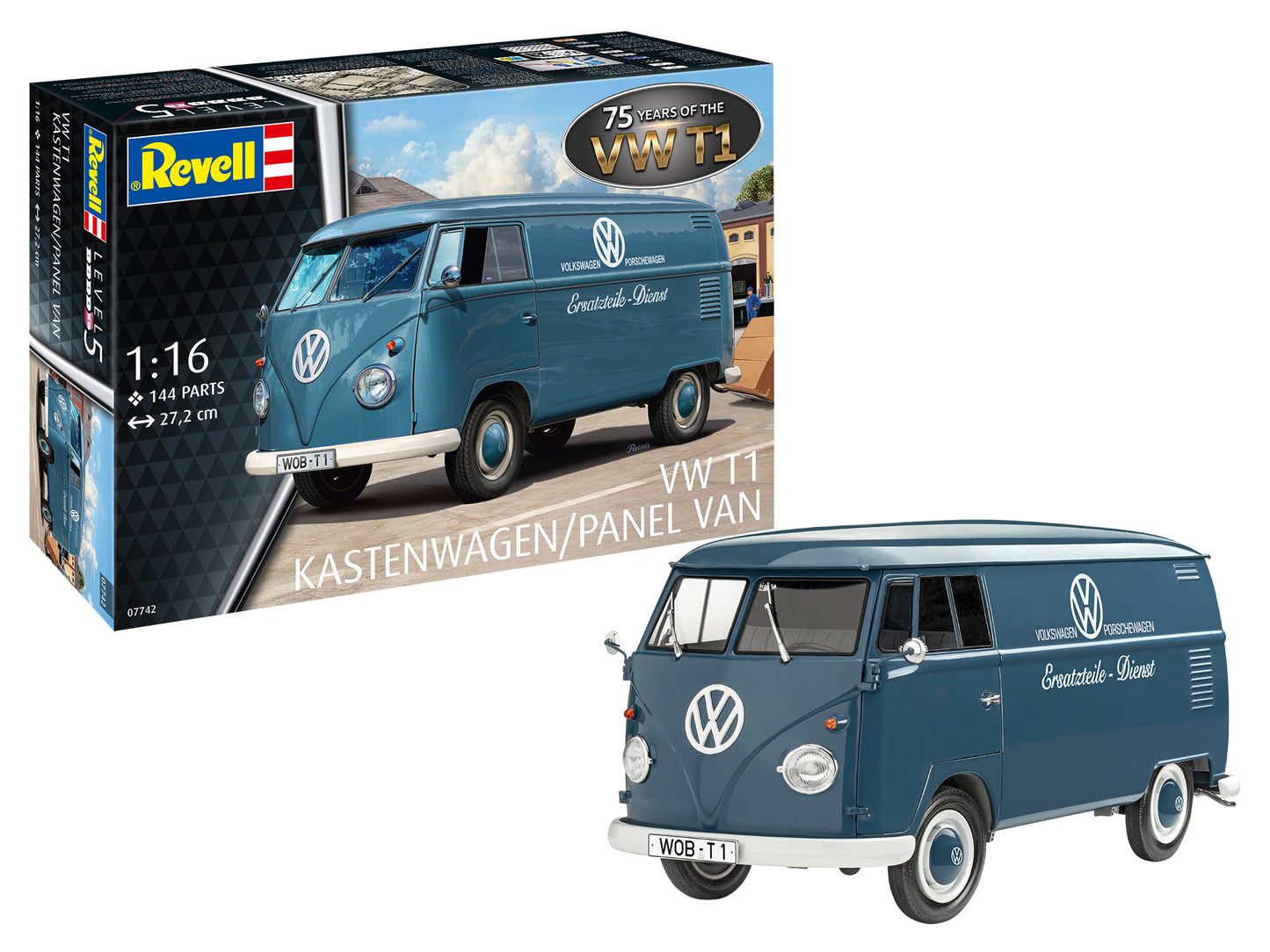 Revell 07742 1:16 VW T1 Panel Van - 75 Years of the VW T1