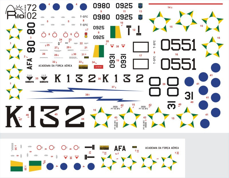 FCM RIO72002 1:72 Treinadores da AviaÃÂ§ÃÂ£o Militar Brasileira