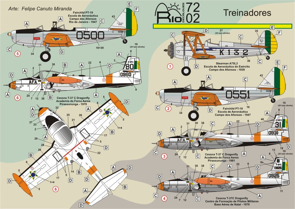 FCM RIO72002 1:72 Treinadores da AviaÃÂ§ÃÂ£o Militar Brasileira