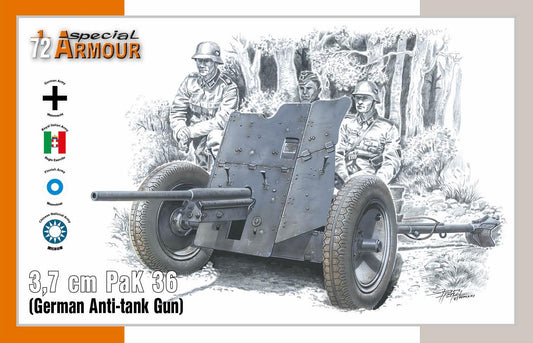 Special Armour SA72024 1:72 3,7 cm PaK 36 (German Anti-Tank Gun)