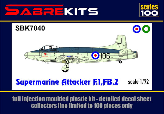 Sabre Kits SBK7040 1:72 Supermarine Attacker F.1/FB.2 ex-AZ Models with New Decals