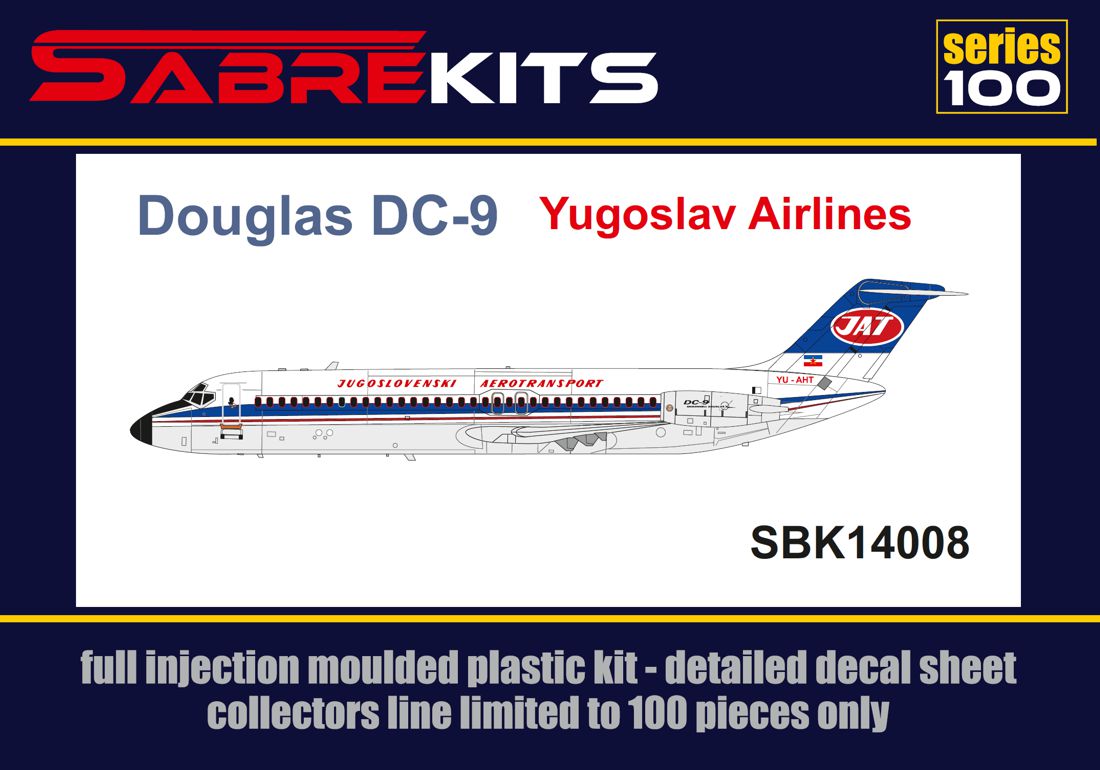 Sabre Kits SBK14008 1:144 Douglas DC-9-30 JAT ex-Fly New Decals