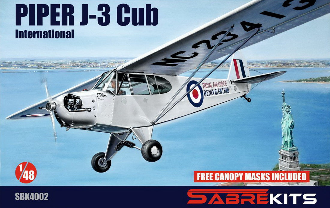Sabre Kits SBK4002 1:48 Piper J-3 Cub 'International' ex-Smer with New Clear Parts