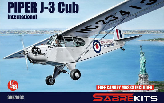 Sabre Kits SBK4002 1:48 Piper J-3 Cub 'International' ex-Smer with New Clear Parts