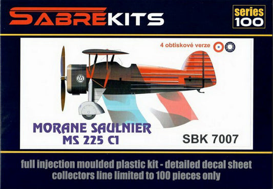 Sabre Kits SBK7007 1:72 Morane-Saulnier MS.225 (France, China) ex-Heller/Smer New Decals