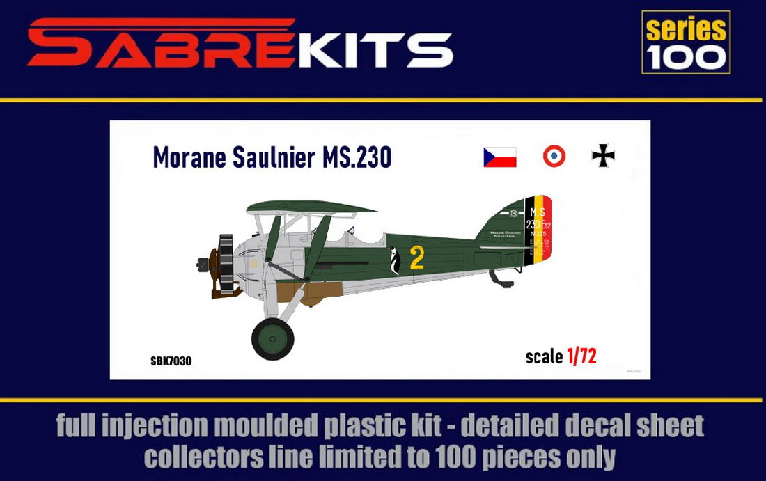 Sabre Kits SBK7030 1:72 Morane-Saulnier MS.230 (Belgium, Czechoslovakia, France, Blue Max movie) ex-Heller/Smer