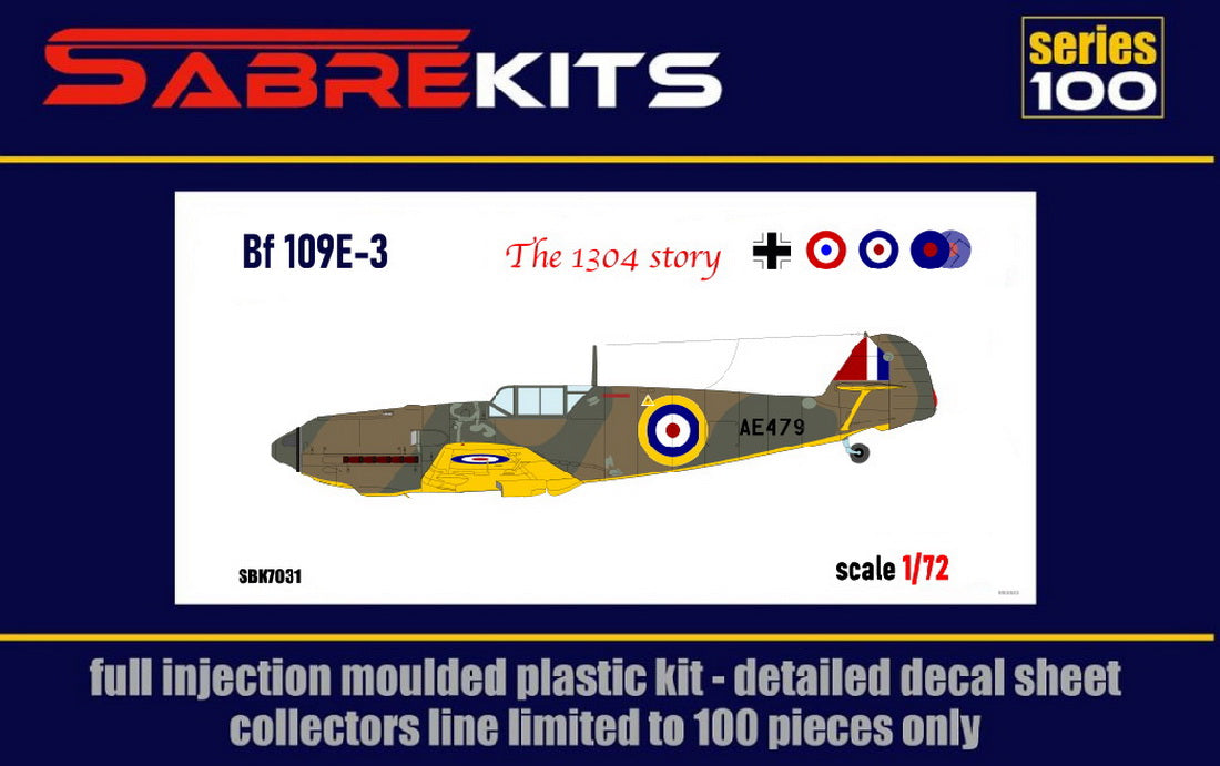 Sabre Kits SBK7031 1:72 Messerschmitt Bf-109E-3 (Luftwaffe, French AF, RAF, USA) ex-AZ Models