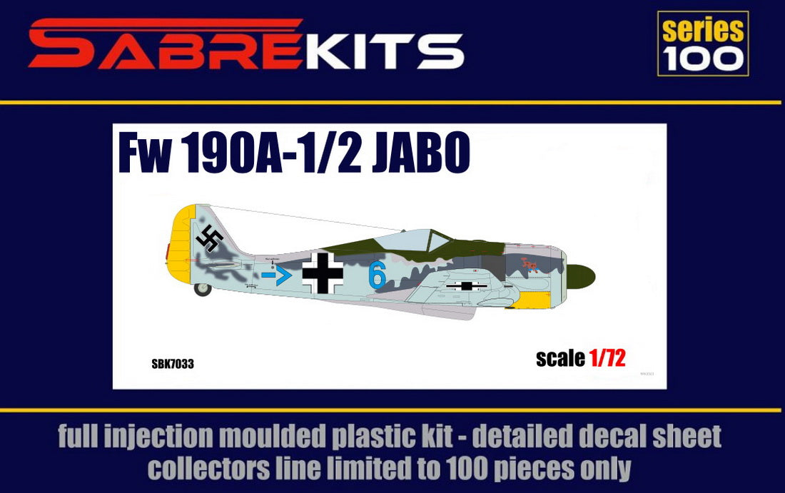 Sabre Kits SBK7033 1:72 Focke-Wulf Fw-190A-1/2 Jabo ex-AZ Models with New (3D-Printed) Parts