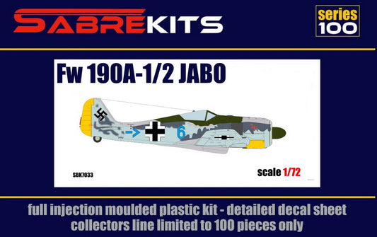 Sabre Kits SBK7033 1:72 Focke-Wulf Fw-190A-1/2 Jabo ex-AZ Models with New (3D-Printed) Parts