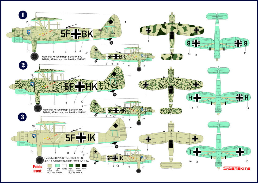 Sabre Kits SBKD02 1:72 Henschel Hs-126B 'Over Africa'