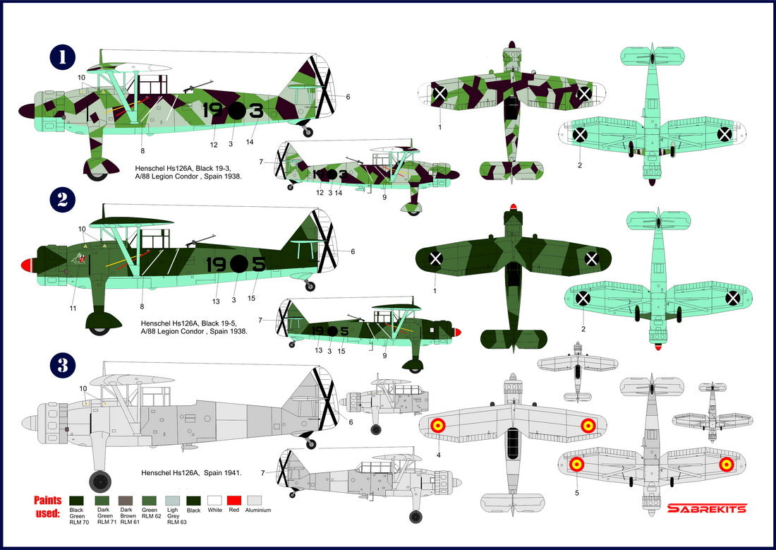 Sabre Kits SBKD03 1:72 Henschel Hs-126A 'Over Spain'