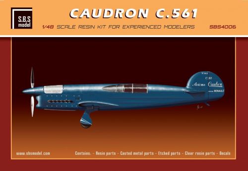 SBS Model SBS4006 1:48 Caudron C.561 Resin+PE+decal