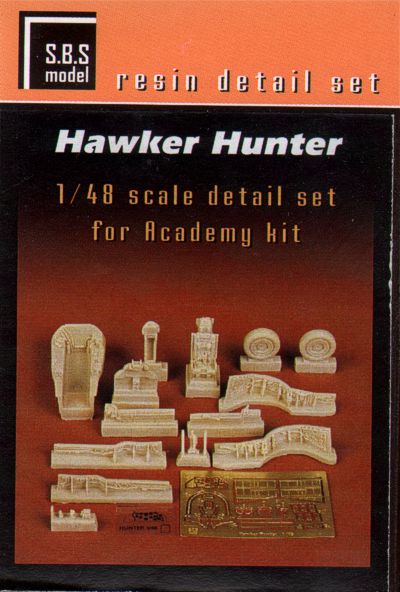 SBS Model SBS48018 1:48 Hawker Hunter F.6/FGA.9 detail set (cockpit and wheel bays)