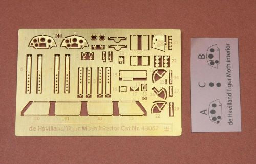 SBS Model SBS48067 1:48 de Havilland Dh-82a Tiger Moth cockpit set