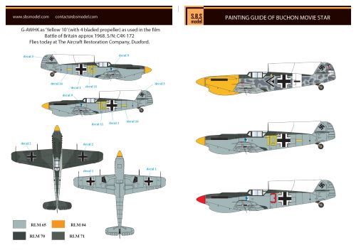 SBS Model SBS48074 1:48 Hispano Ha-1112 M.1L Buchon 'Movie Star'