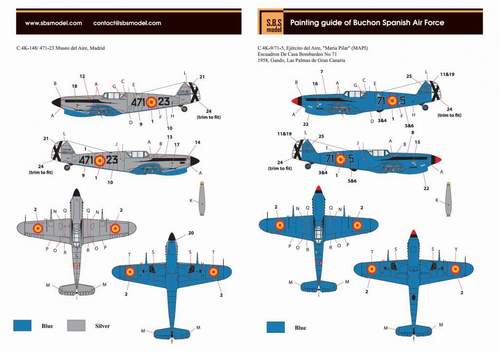SBS Model SBS48075 1:48 Hispano Ha-1112 M.1L Buchon 'Spanish Air Force'