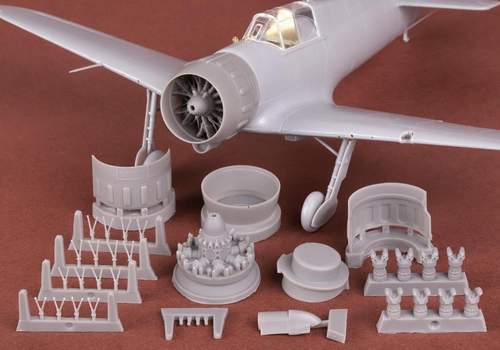 SBS Model SBS48079 1:48 Marcel-Bloch MB.151C.1 & MB.152C.1 engine with cowling set