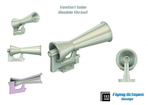SBS Model SBS48082 1:48 Venturi tube (x6) (3D-Printed) resin